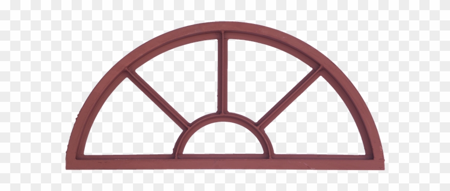 Semi Arch Steel Windows - Window Clipart