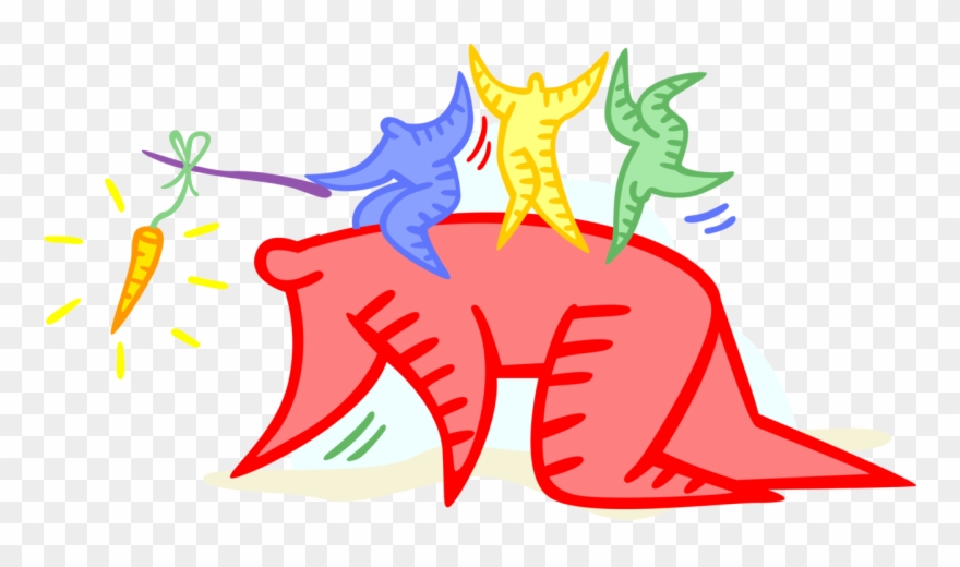 Vector Illustration Of Motivation Using Carrot Incentive Clipart