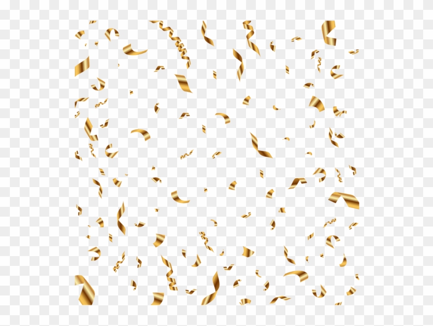 Birthday Confetti Gold Png Clipart