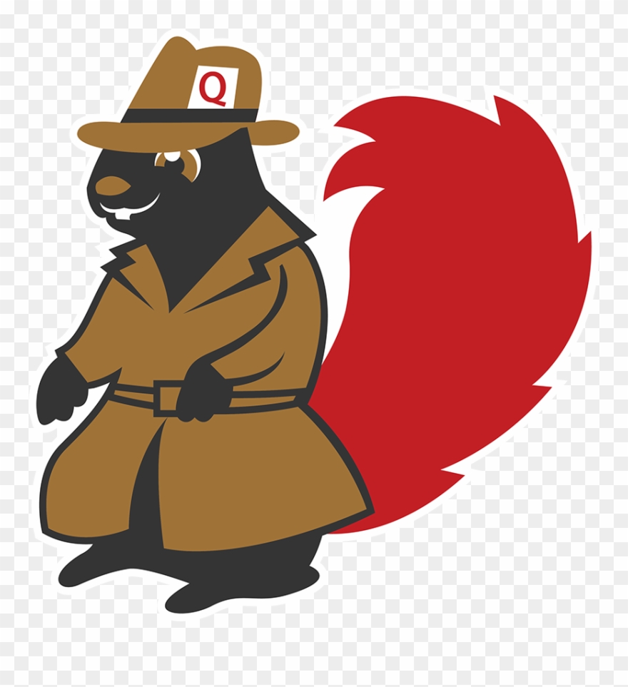 Qthe Squirrel Security Awareness Dectective - Cartoon Clipart