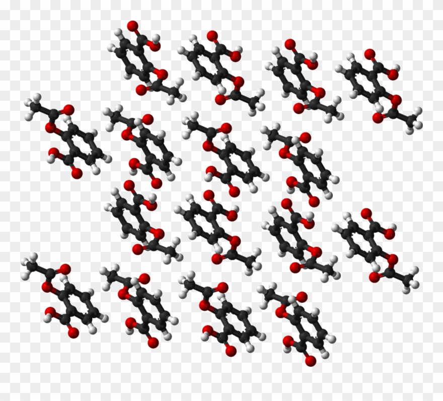 Aspirin Xtal A 3d Balls - Illustration Clipart