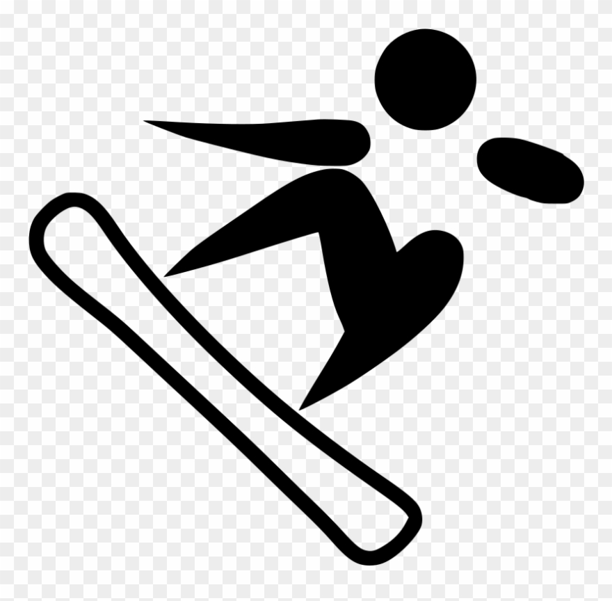 File - Snowboarding - Paralympic Pictogram - Svg - Snowboard Clip Art - Png Download