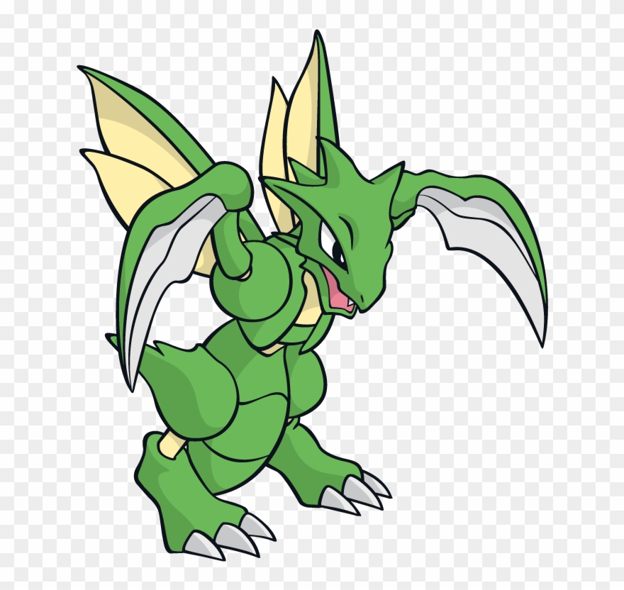 Scyther Pokemon Character Vector Art - Pokemon Scyther Shiny Clipart
