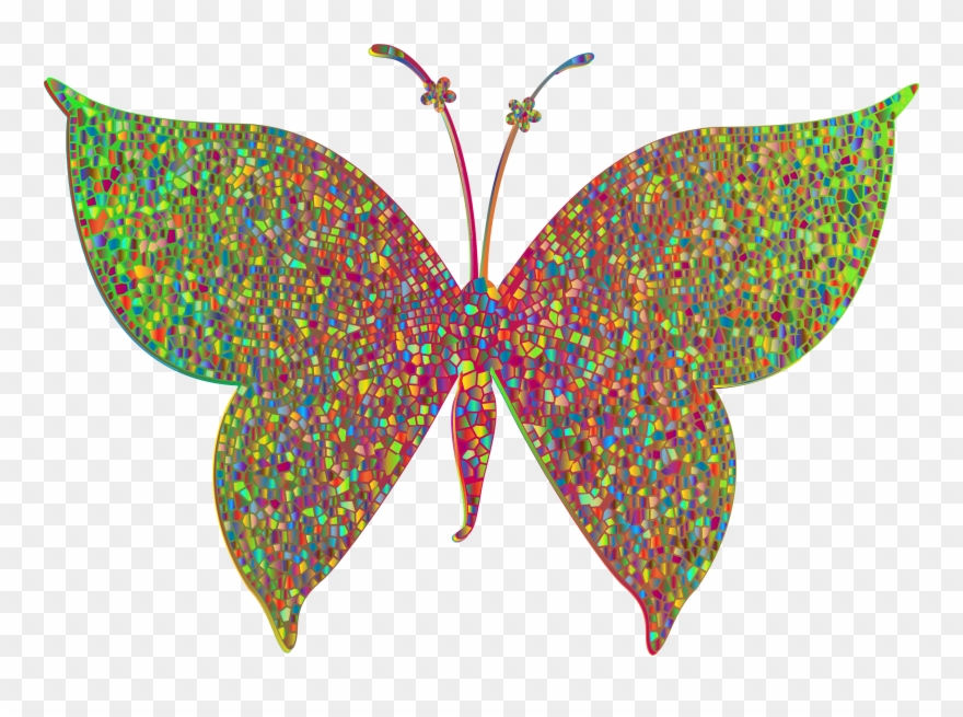 Leaf Clipart Butterfly - Butterfly Colorful - Png Download