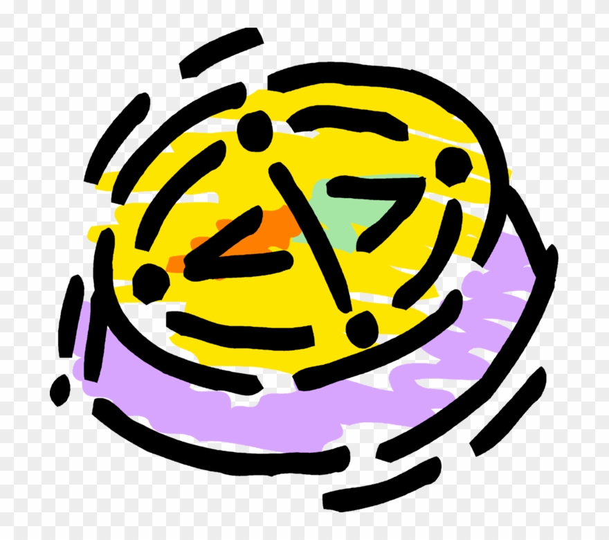 Vector Illustration Of Magnetic Compass For Navigation Clipart