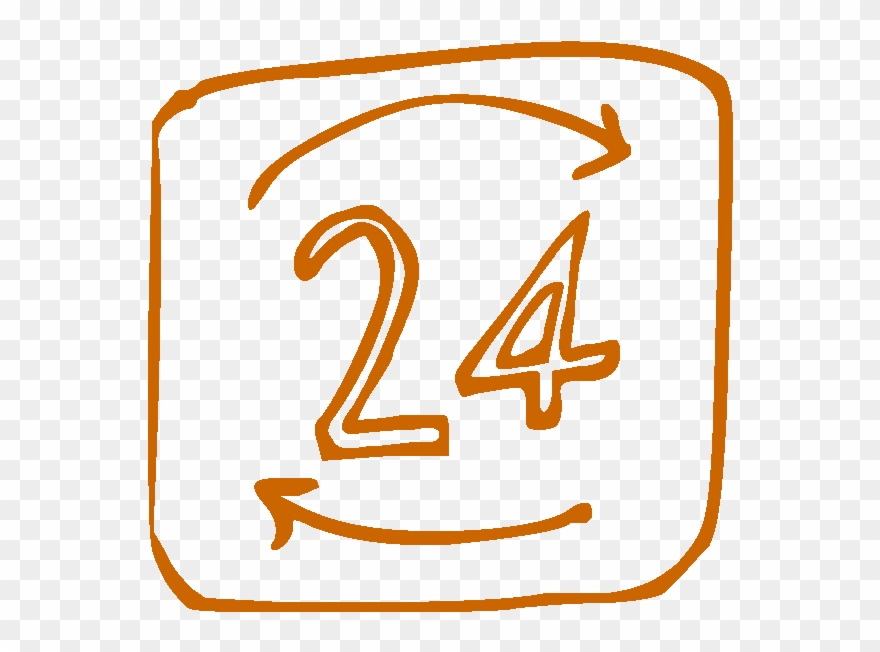 24 Hour Clock Clipart