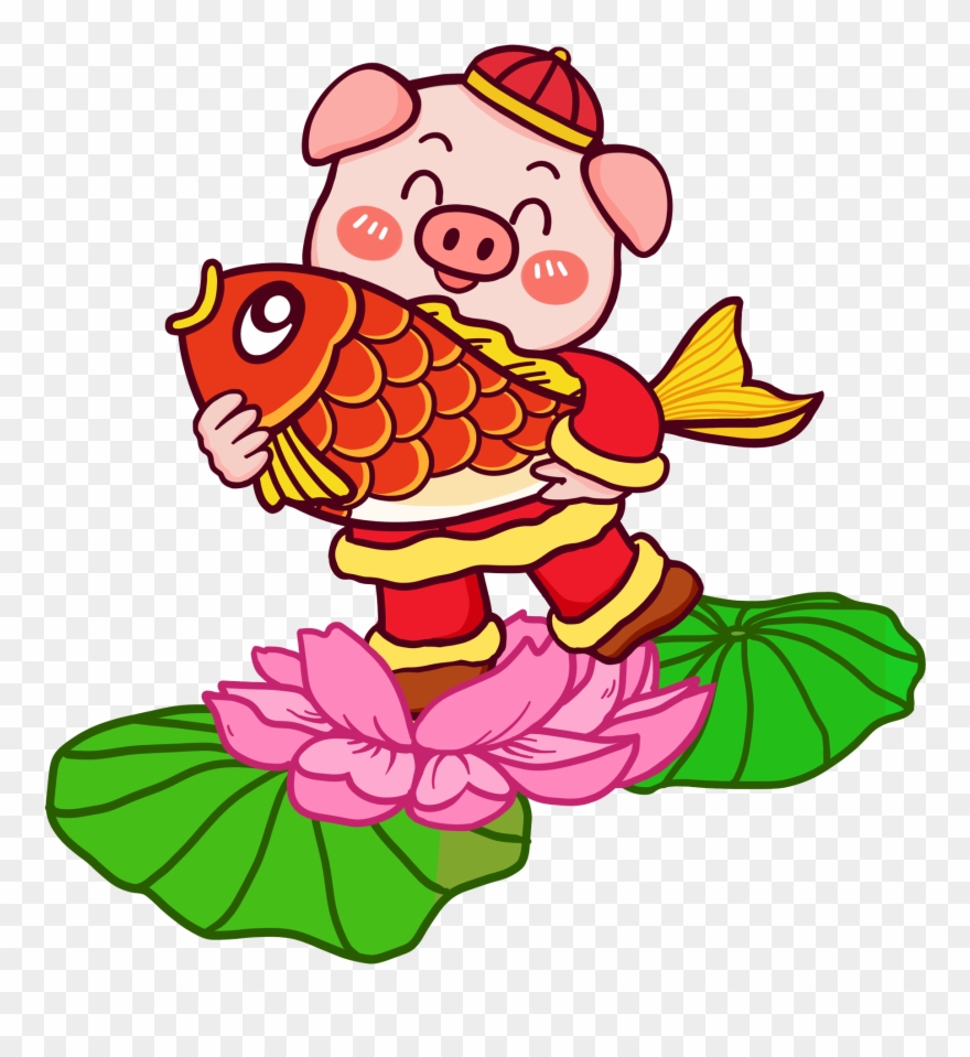 Hand Painted Illustration Chinese Style Lotus Png And - Cartoon Clipart