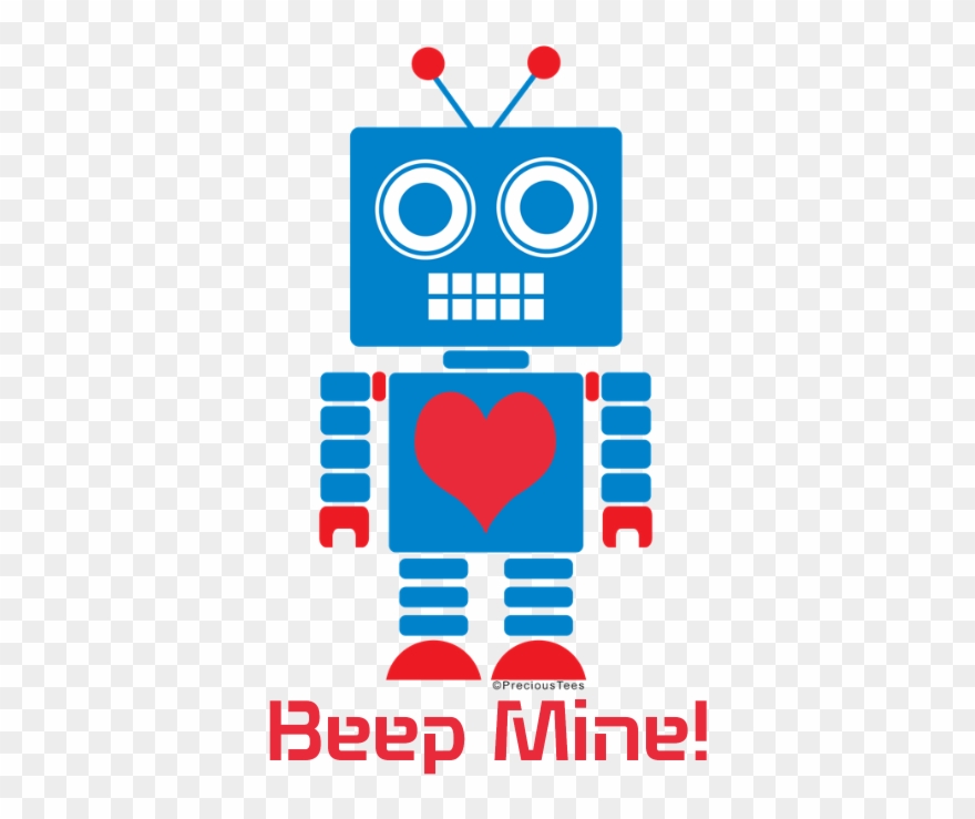 Beep Mine Robot Shot Glass - Cute Pink Robot Clipart