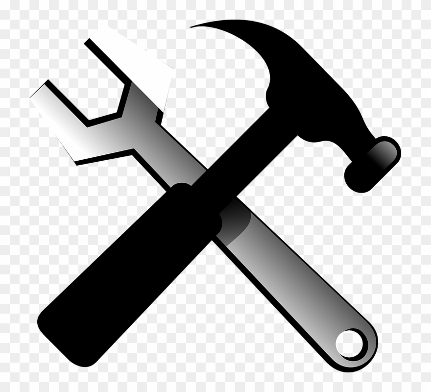 Tools Hammer Wrench - Hammer And Wrench Png Clipart