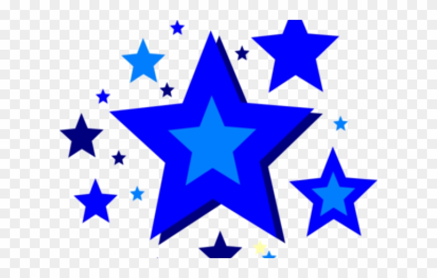 Stars Clipart Blue - Clip Art - Png Download