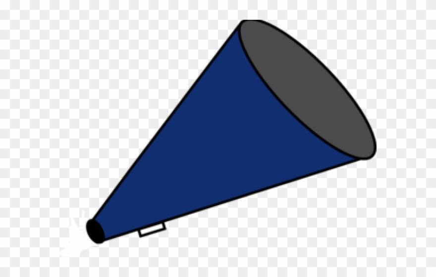 Cone Clipart Blue - Navy Blue Megaphone Clipart - Png Download