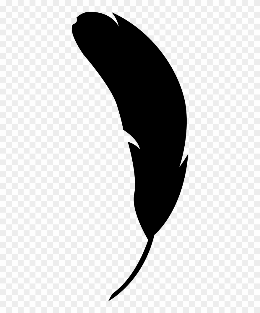 Feather Filled Natural Shape Comments - Black Feather Cartoon Png Clipart