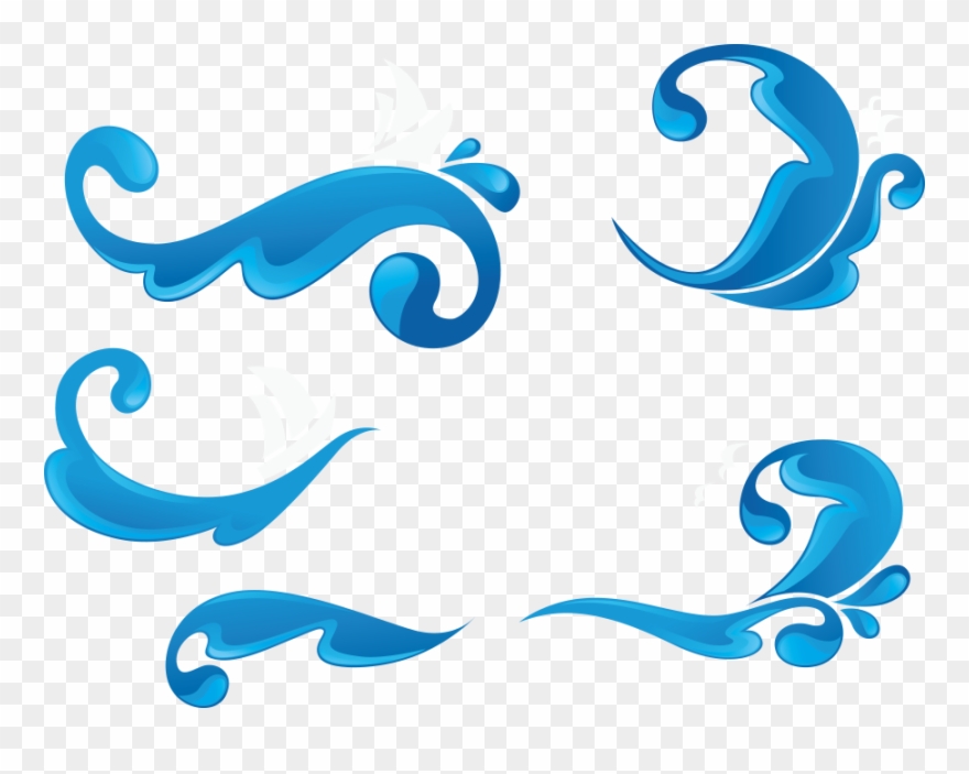Wind Wave Clip Art - Olas Del Mar Dibujo Png Transparent Png