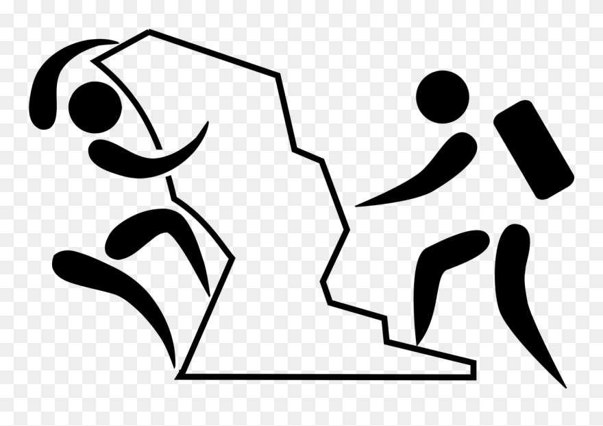 Alpinisme Escalade - Line Drawing Rock Climbers Clipart