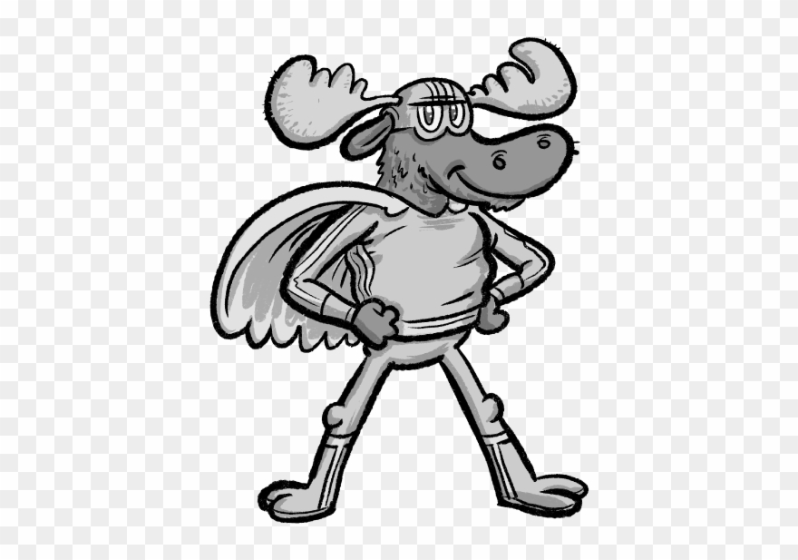 Heroic Moose - Cartoon Clipart