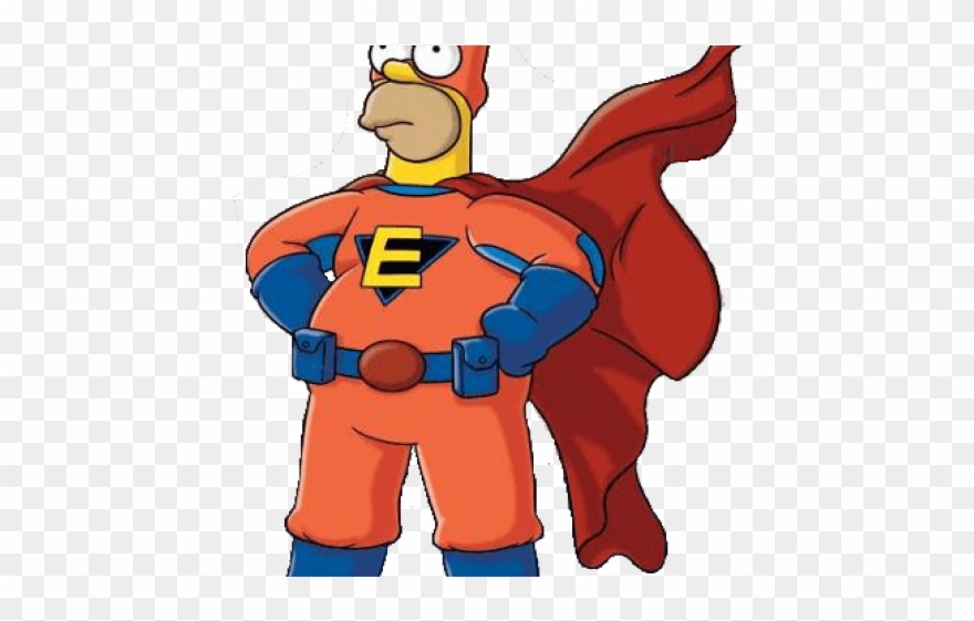 Related Cliparts - Homer Simpson As A Superhero - Png Download