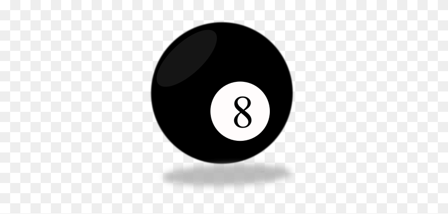 Big Image - 8 Ball Black And White Clipart