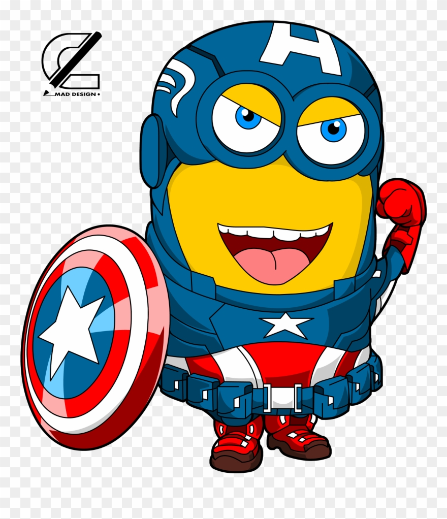 Captain America Clipart Minion - Minions Captain America - Png Download
