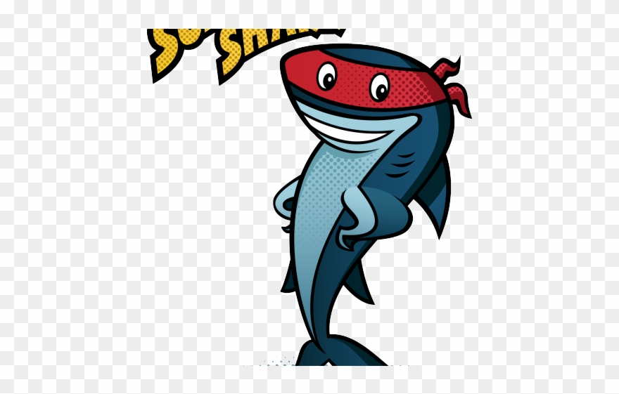 Masks Clipart Shark - Cartoon - Png Download