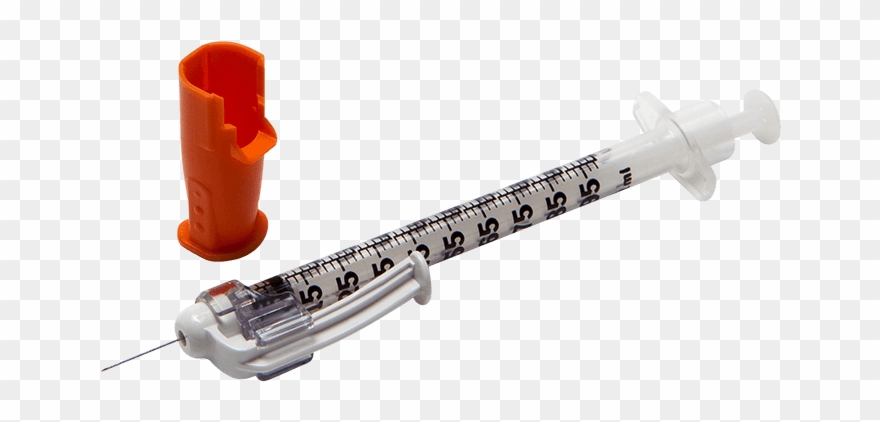 Bd Safetyglide Safety Insulin Ml G X - Syringe Clipart