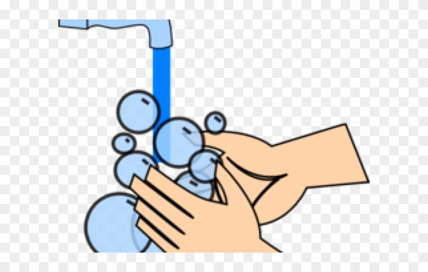 Kitchen Clipart Sanitation - Clip Art Washing Hands - Png Download