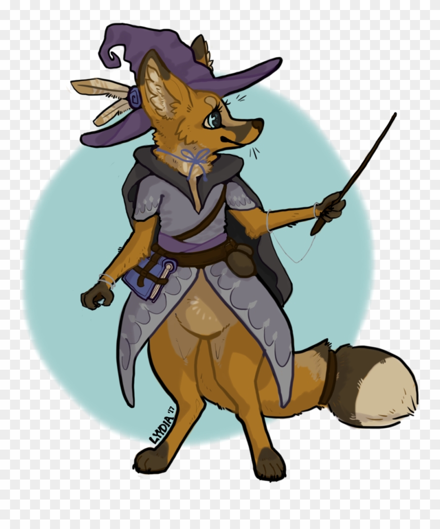 My Kitsune Druid/wizard Named Vixie - Cartoon Clipart