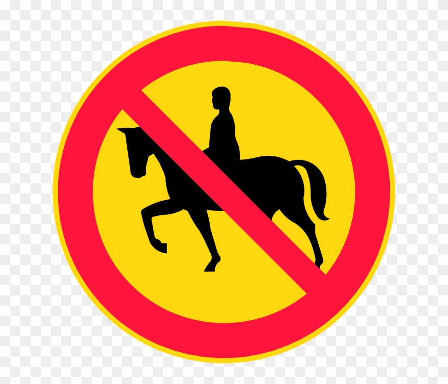 Finnish Traffic Signs - Horse Riding Clipart