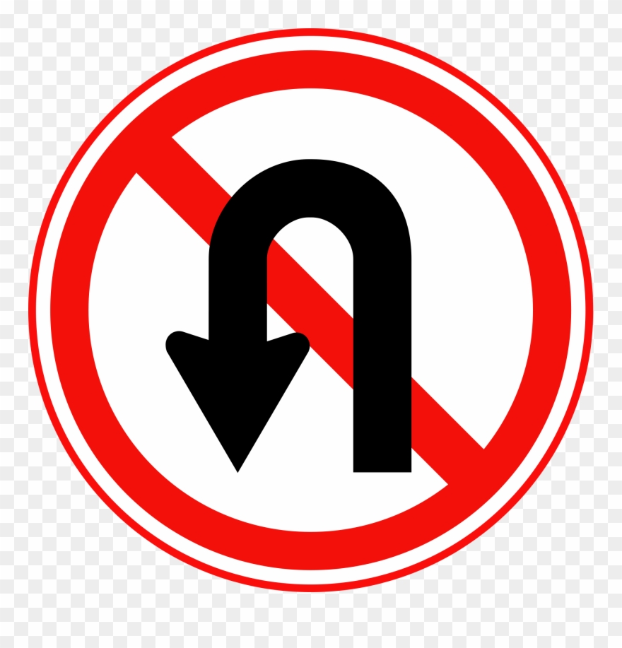 Open - Traffic Sign No U Turn Clipart