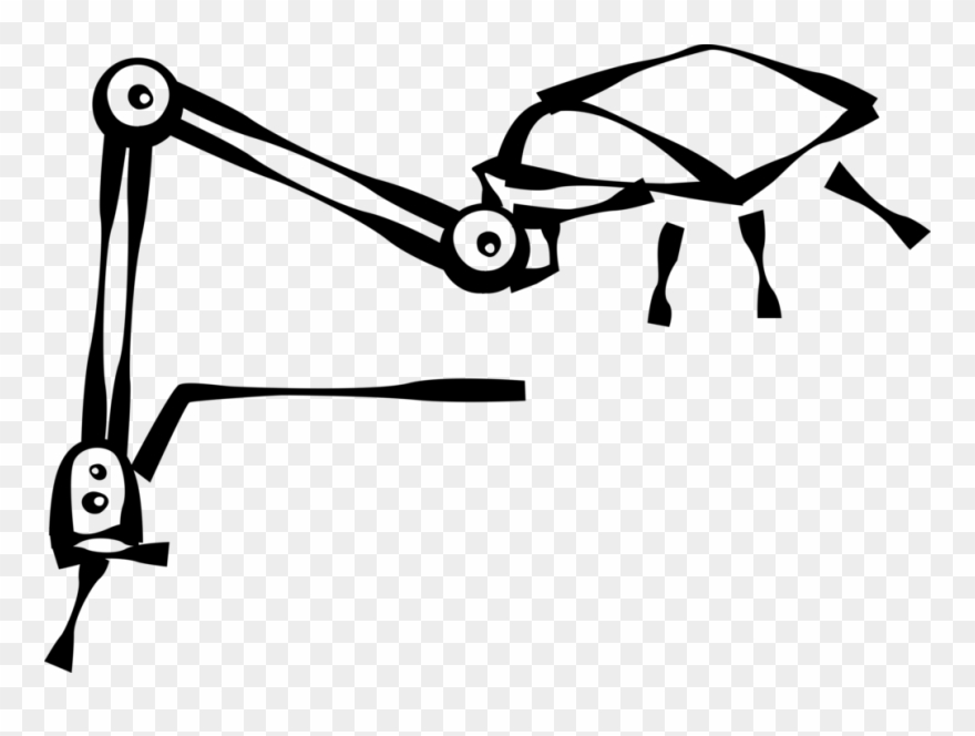 Vector Illustration Of Desk Lamp Provides Illuminated Clipart