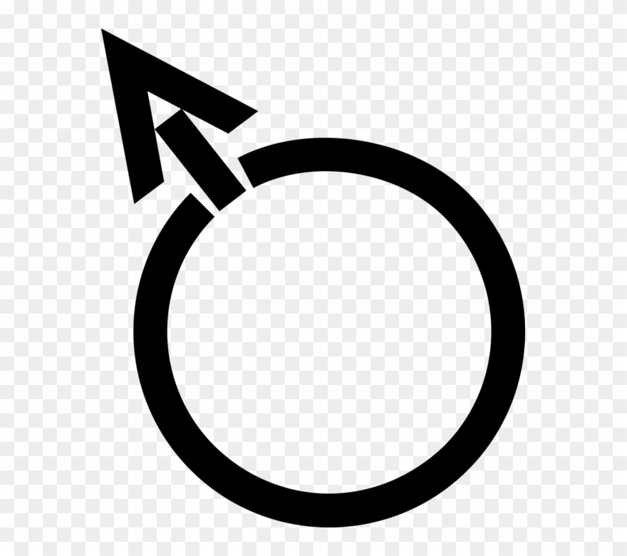 Vector Illustration Of Male Sex Gender Mars Symbol - Circle Clipart