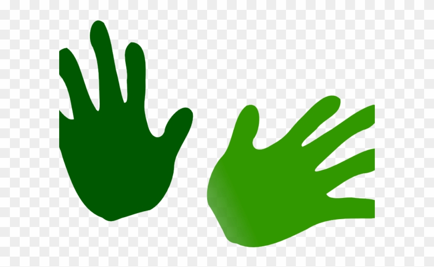 Handprint Clipart Lime Green - Sign - Png Download