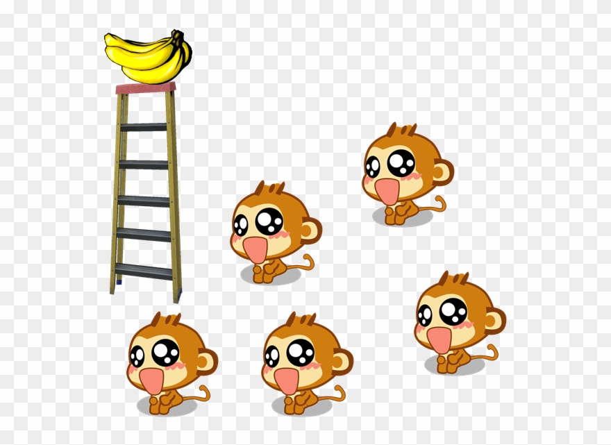 La Primera Cosa Que Hizo El Nuevo Simio Fue Subir Por - Drawn Bananas Clipart