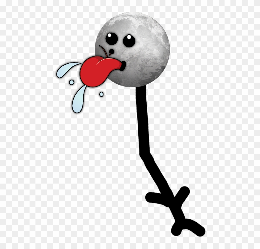 Badmoon Tongue Out - Cartoon Clipart