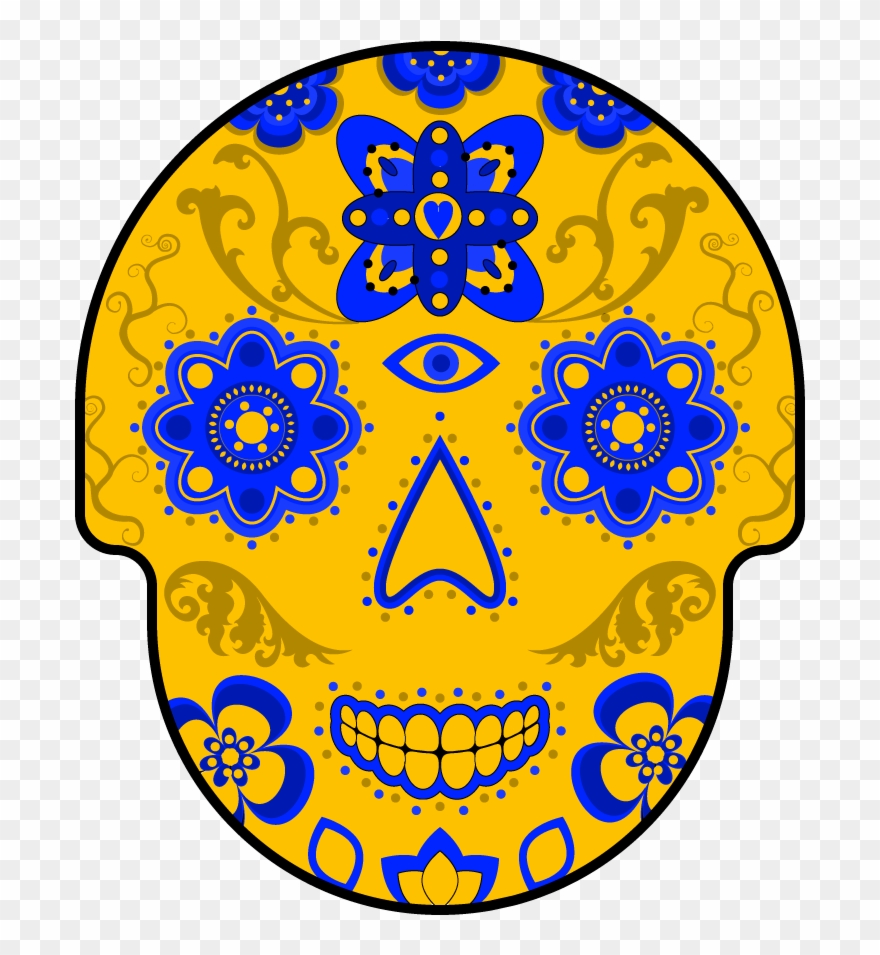 This Skull Uses Colors That Are On Opposite Parts Of - Circle Clipart