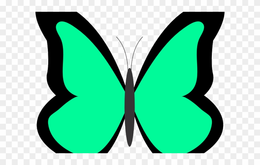 Butterfly Design Clipart Clipart Colored - Blue Butterfly Clip Art - Png Download