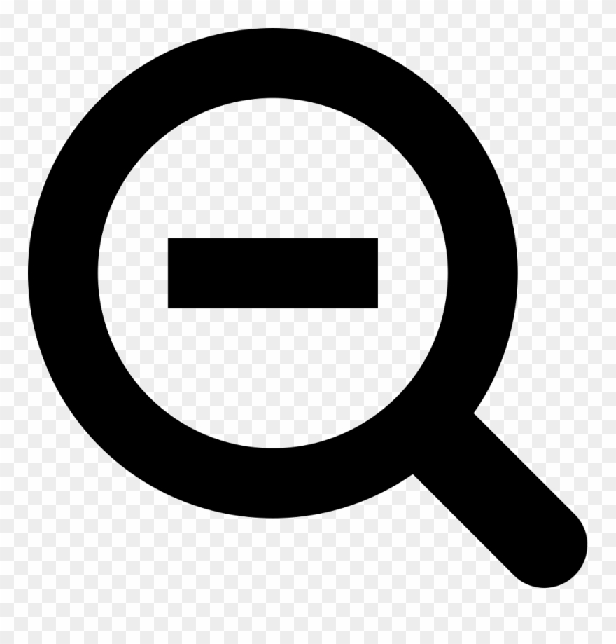 Zoom Decreasing Button Symbol Comments - Zoom Out Icon Svg Clipart