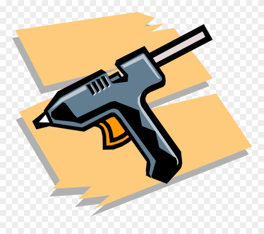 Vector Illustration Of Electric Hot Adhesive Glue Gun - Power Tools Clip Art - Png Download