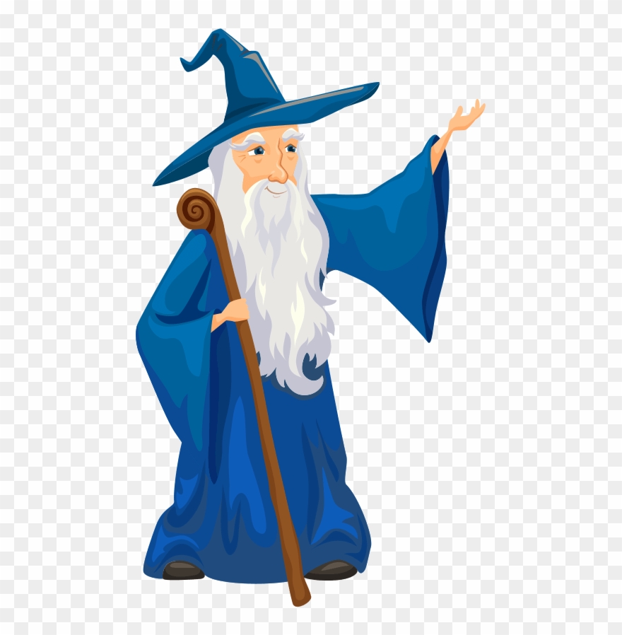 Old Man Wizard Cartoon Clipart