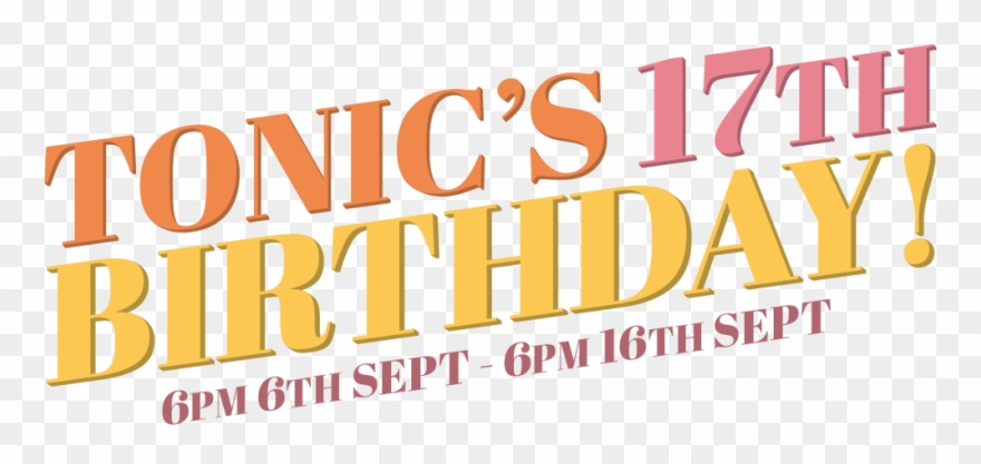 Tonic Birthday Logo - Poster Clipart