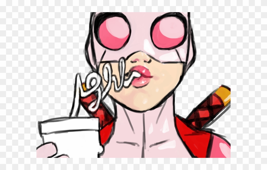 Finger Clipart Pushing Button - Gwenpool Head Drawing - Png Download