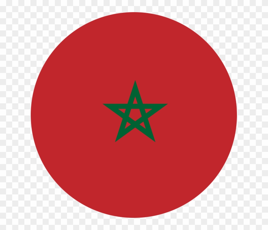 Morocco Flag Icon - Circle Clipart