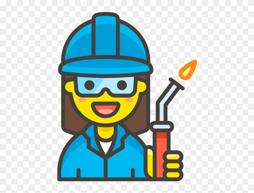 Woman Factory Worker Emoji - ตัว การ์ตูน พนักงาน โรงงาน Clipart