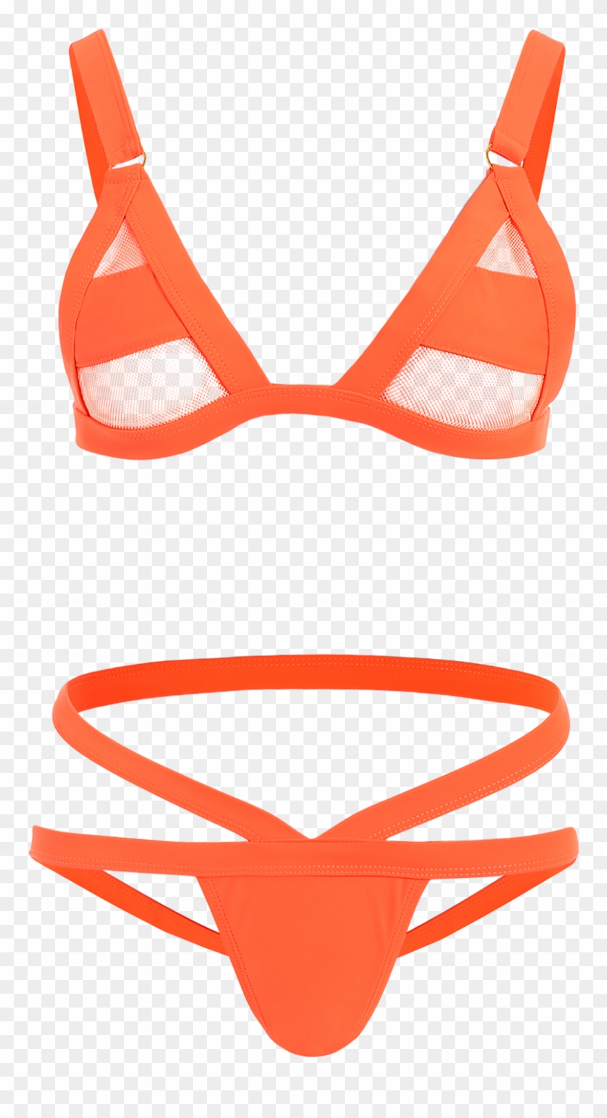 Banded Unlined Thong Bathing Transparent Background - Lingerie Top Clipart