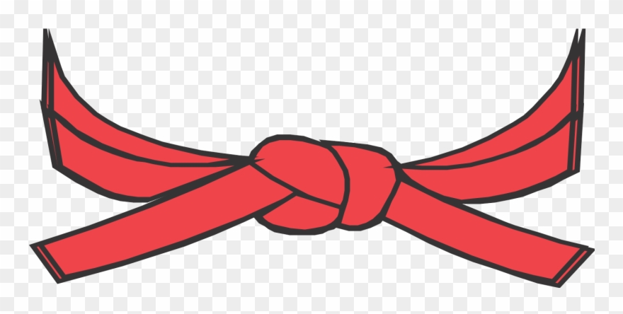 Rojo - Cinta De Karate Png Clipart