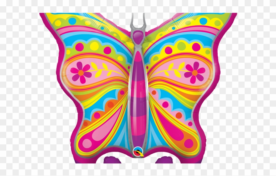 Butterfly Clipart Paisley - Qualatex Balloons Decoration - Png Download