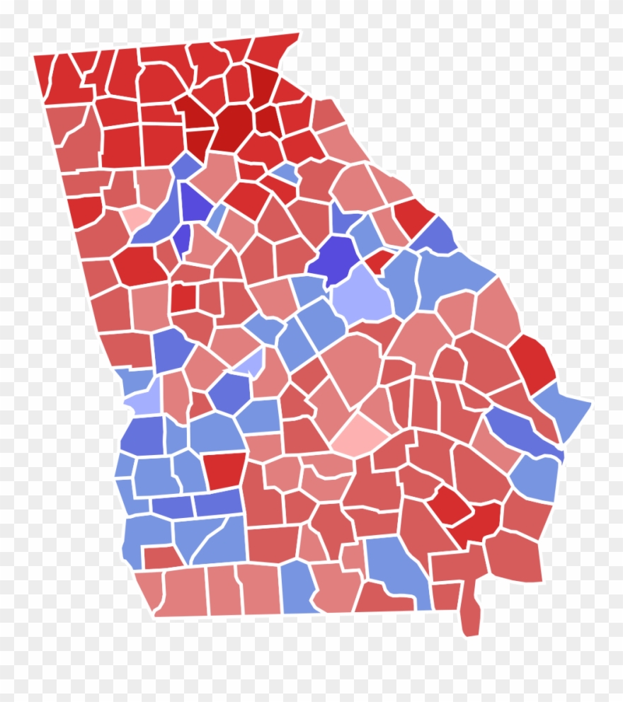 Open - Georgia Governor Race By County Clipart