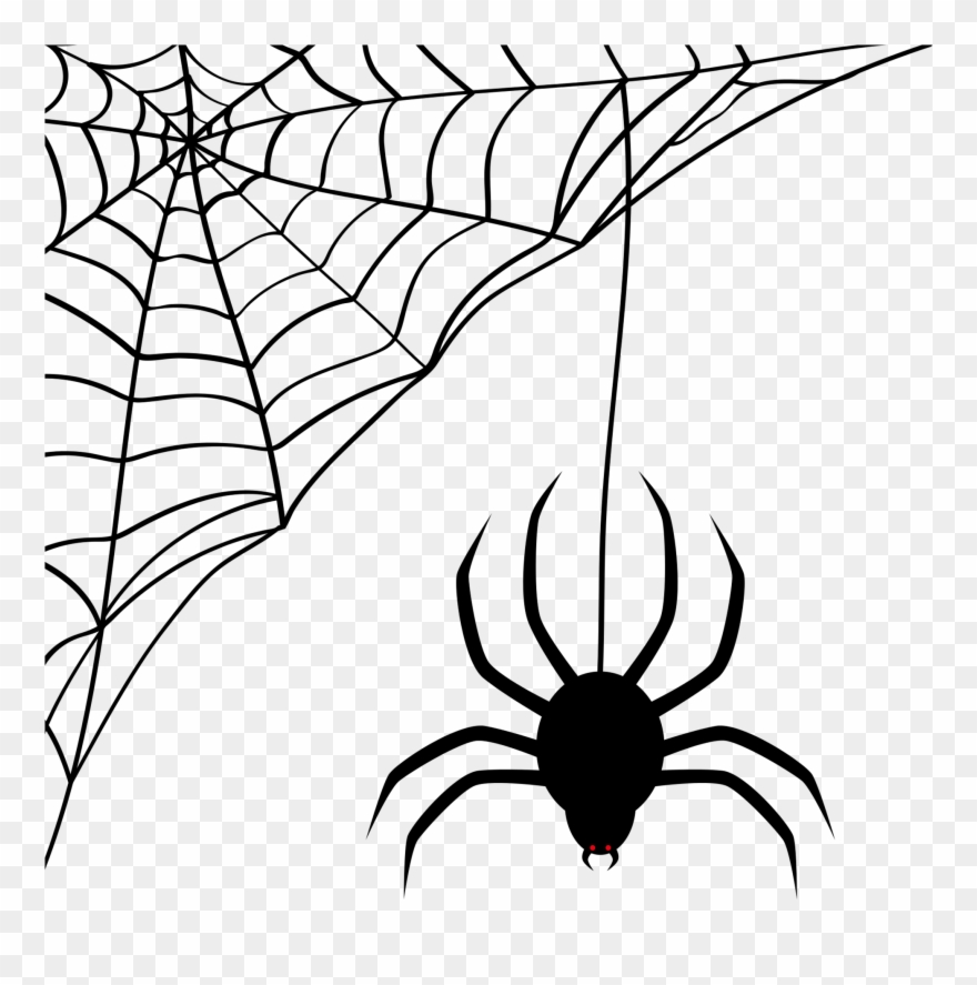 Black Cat Silhouette - Spider Web Emoji Png Clipart