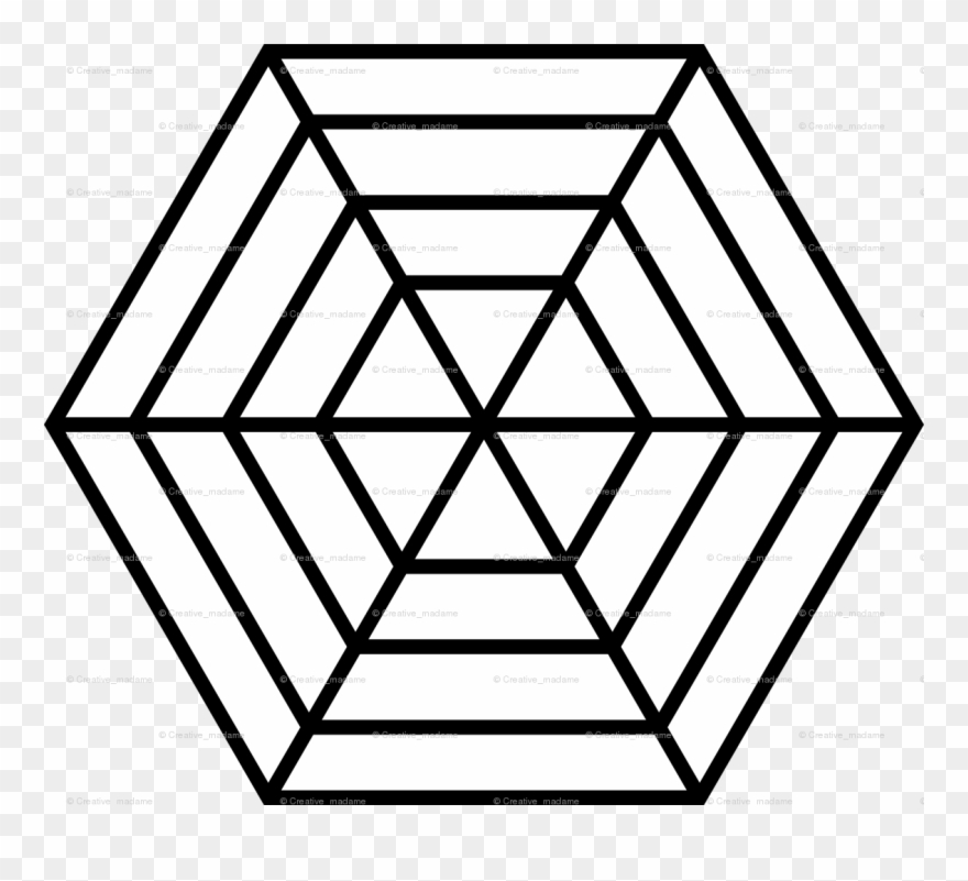 Spider Web Line Clipart