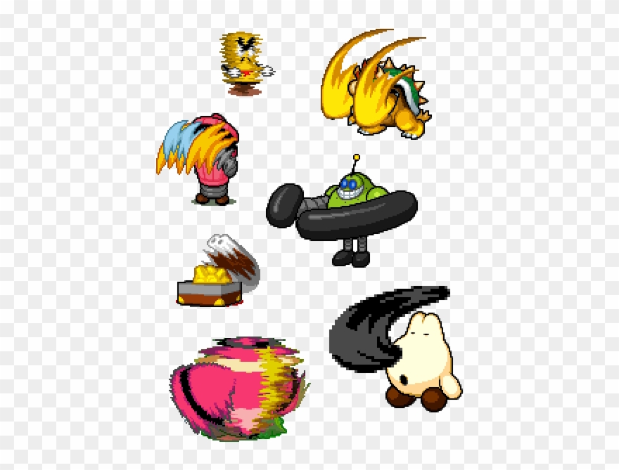 “ Examples Of Smear Frames In The Sprites Of Mario - Luigi Sprite Bowser's Inside Story Clipart