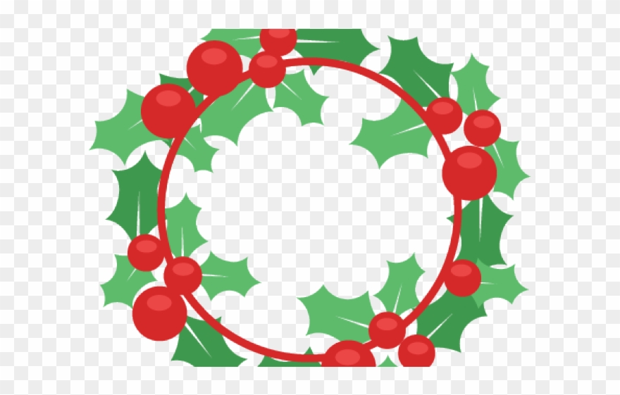 Digital Clipart Christmas Wreath - Christmas Wreath Svg Free - Png Download